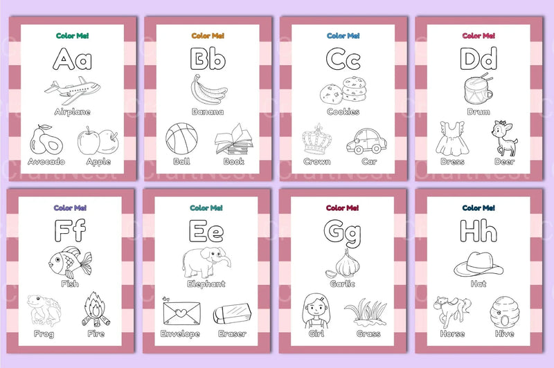 My ABC Coloring Booklet - CraftNest - Digital Crafting and Art