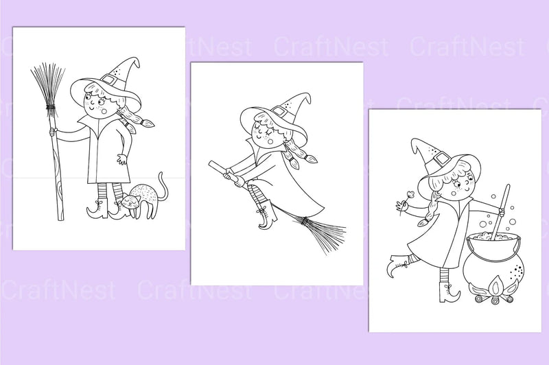 Cute Halloween Coloring Pages - CraftNest - Digital Crafting and Art