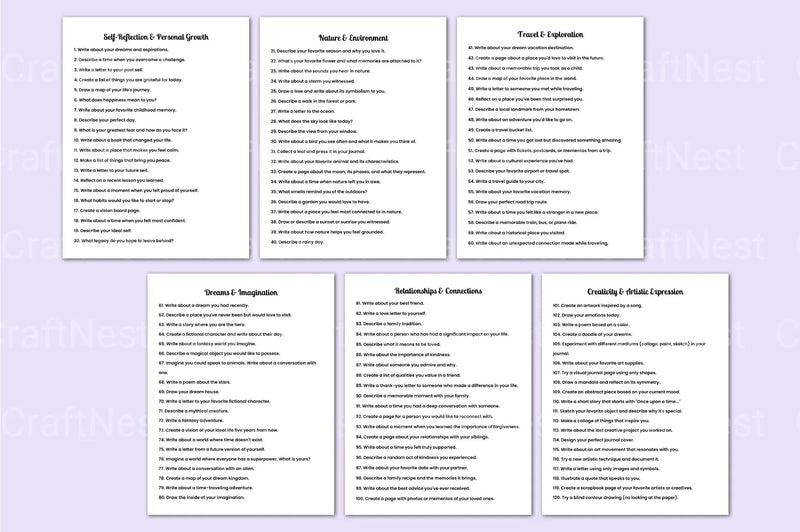 300 Creative Prompts for Inspiration - CraftNest - Digital Crafting and Art