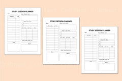 Study Session Planner for Effective Time Management - CraftNest - Digital Crafting and Art