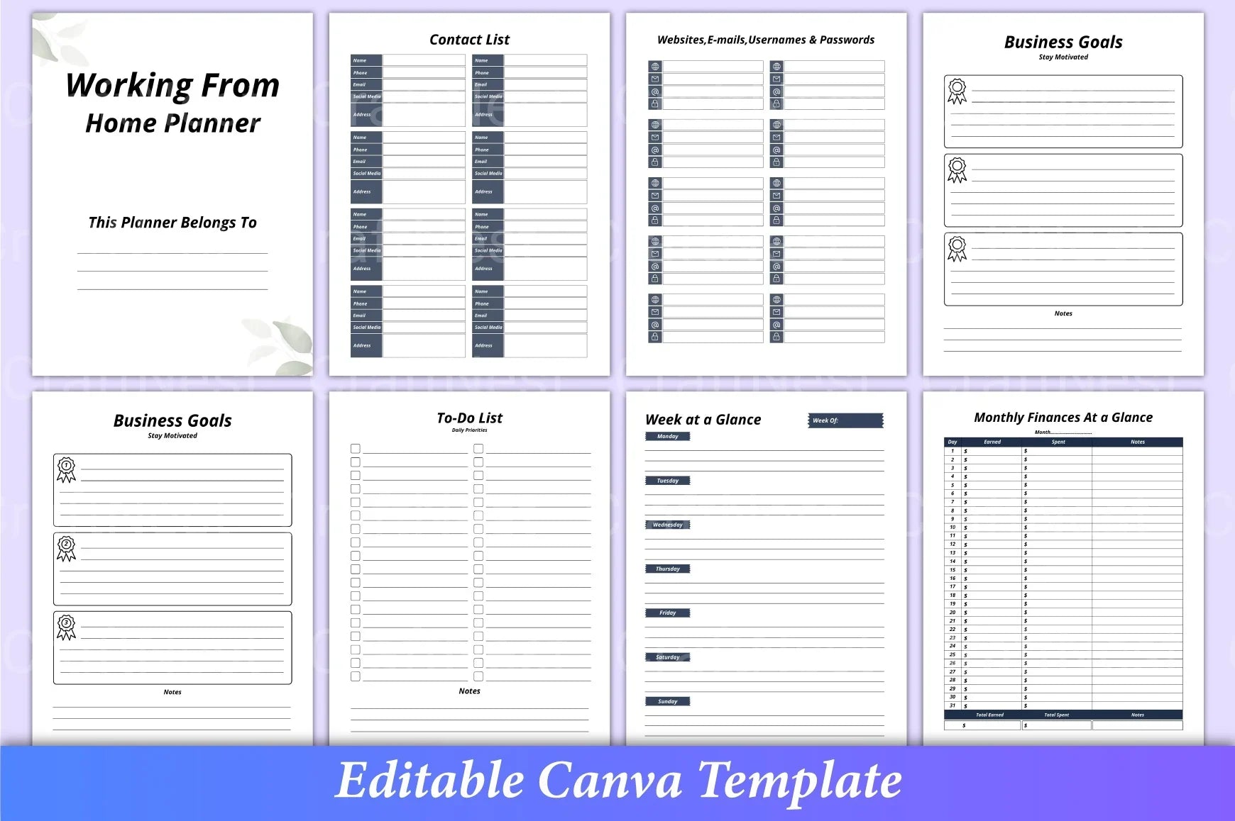 Ultimate Work From Home Planner - CraftNest - Digital Crafting and Art