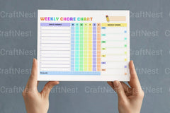 Weekly Chore Chart for Kids - CraftNest - Digital Crafting and Art