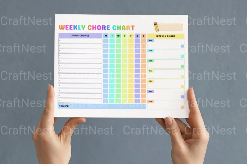 Weekly Chore Chart for Kids - CraftNest - Digital Crafting and Art