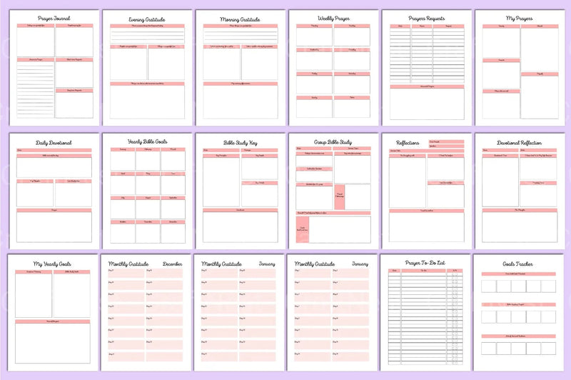 Prayer Devotional Planner for Spiritual Growth - CraftNest - Digital Crafting and Art