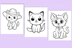 Cat Coloring Page - CraftNest - Digital Crafting and Art