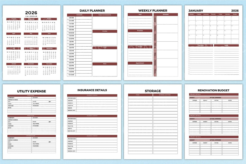 Home Maintenance Planner Guide - CraftNest - Digital Crafting and Art