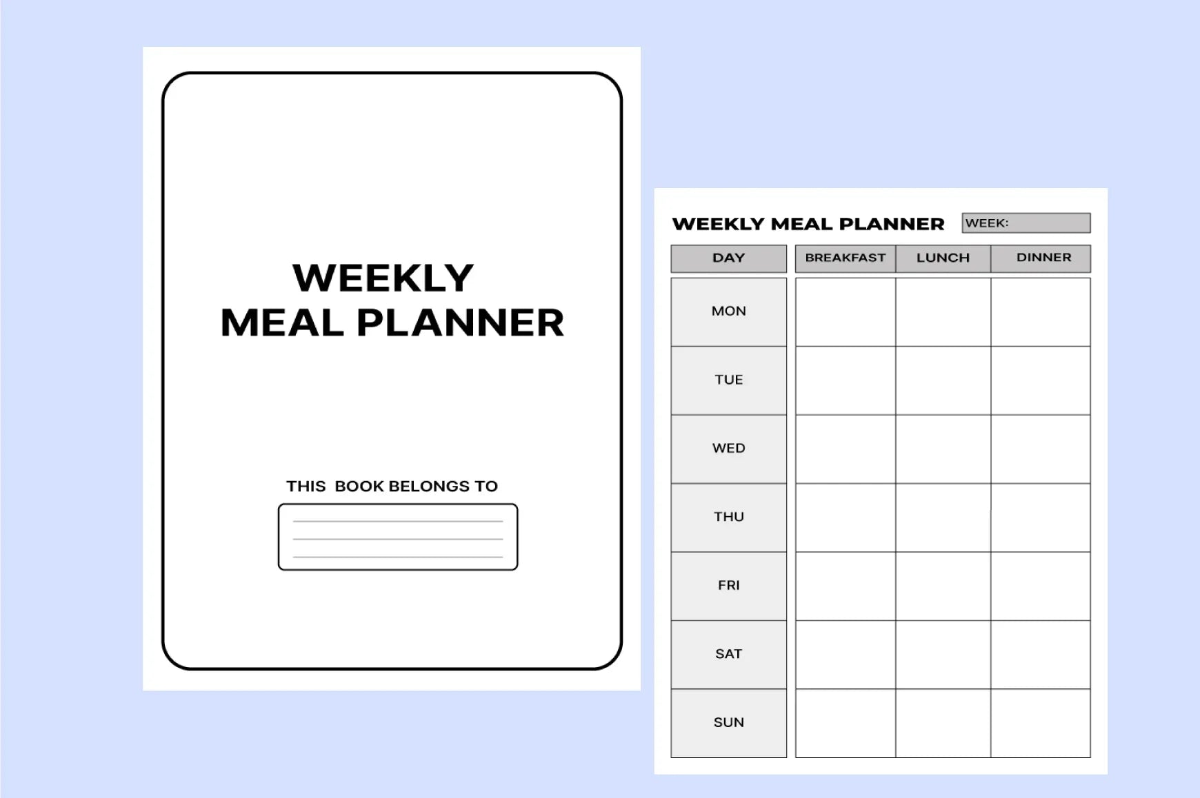 Weekly Meal Planner  Bundle - CraftNest - Digital Crafting and Art
