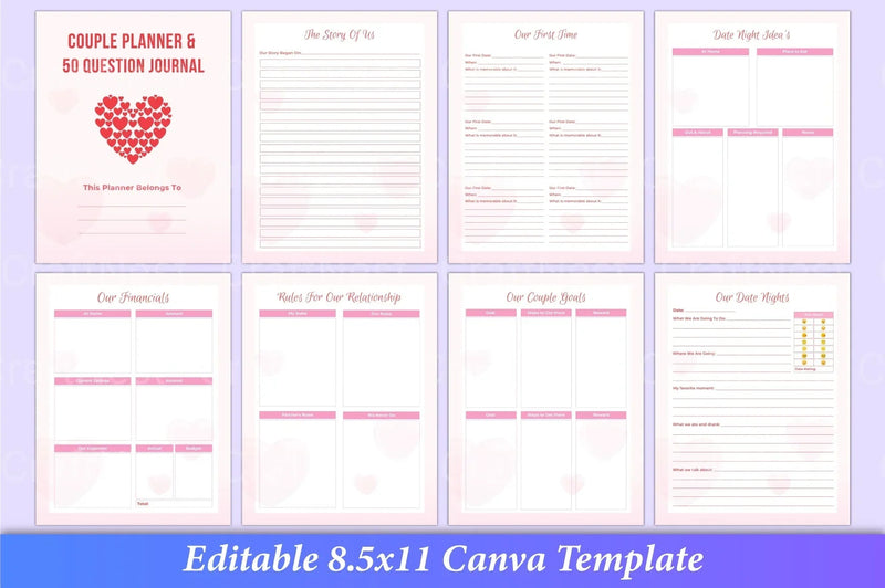 50 Questions for Couples: Relationship Planner - CraftNest - Digital Crafting and Art