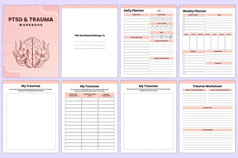 PTSD Trauma Recovery Workbook - CraftNest - Digital Crafting and Art