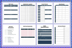 Mental Health Planner for Well-being and Organization - CraftNest - Digital Crafting and Art