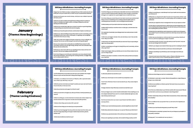 Mindfulness Journaling Prompts for Daily Reflection - CraftNest - Digital Crafting and Art