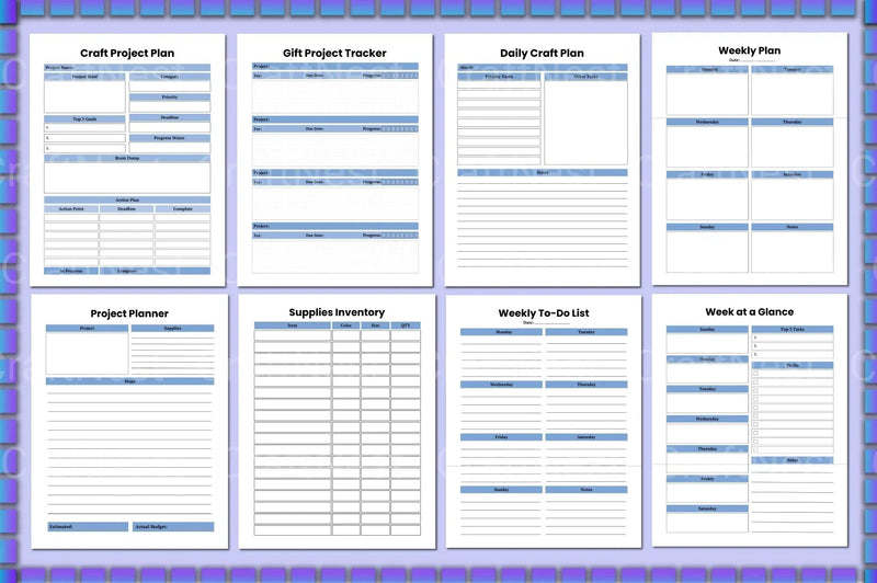 Craft Planner Template - CraftNest - Digital Crafting and Art