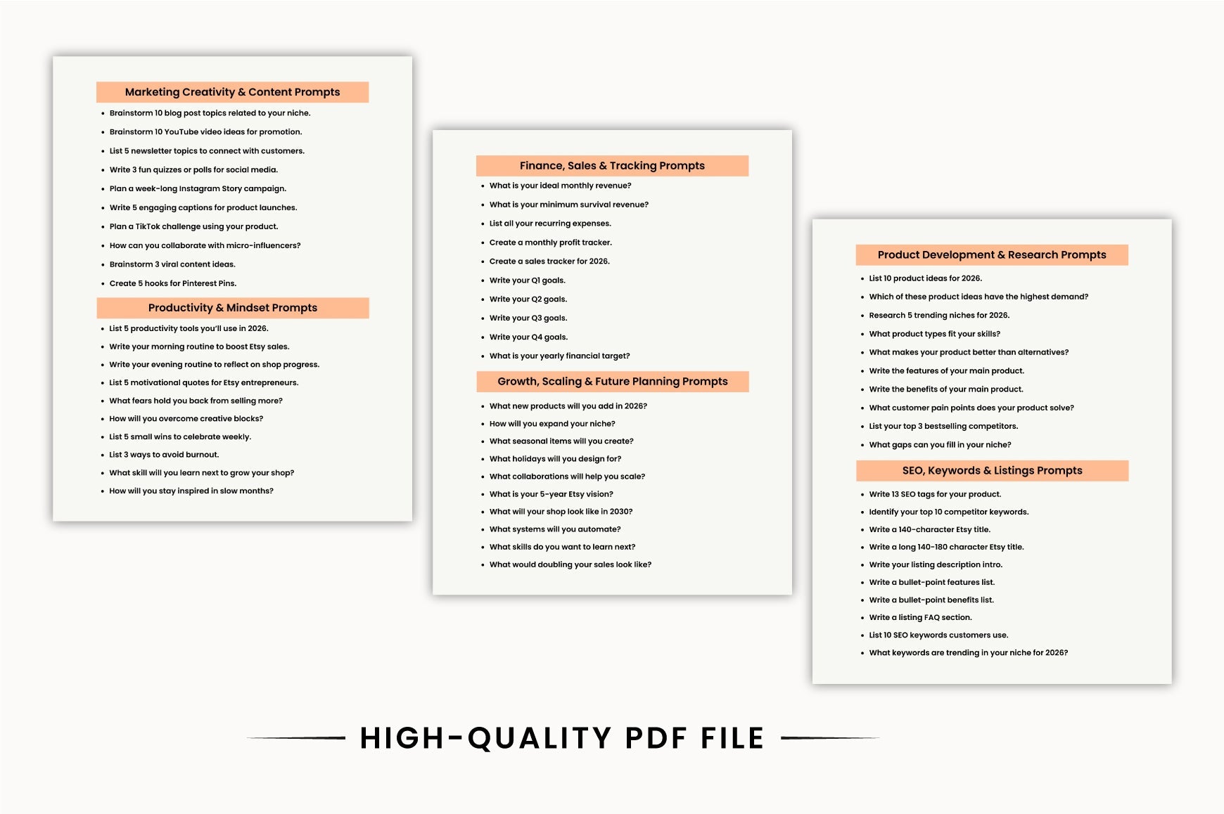Etsy Seller Success Guide Prompts