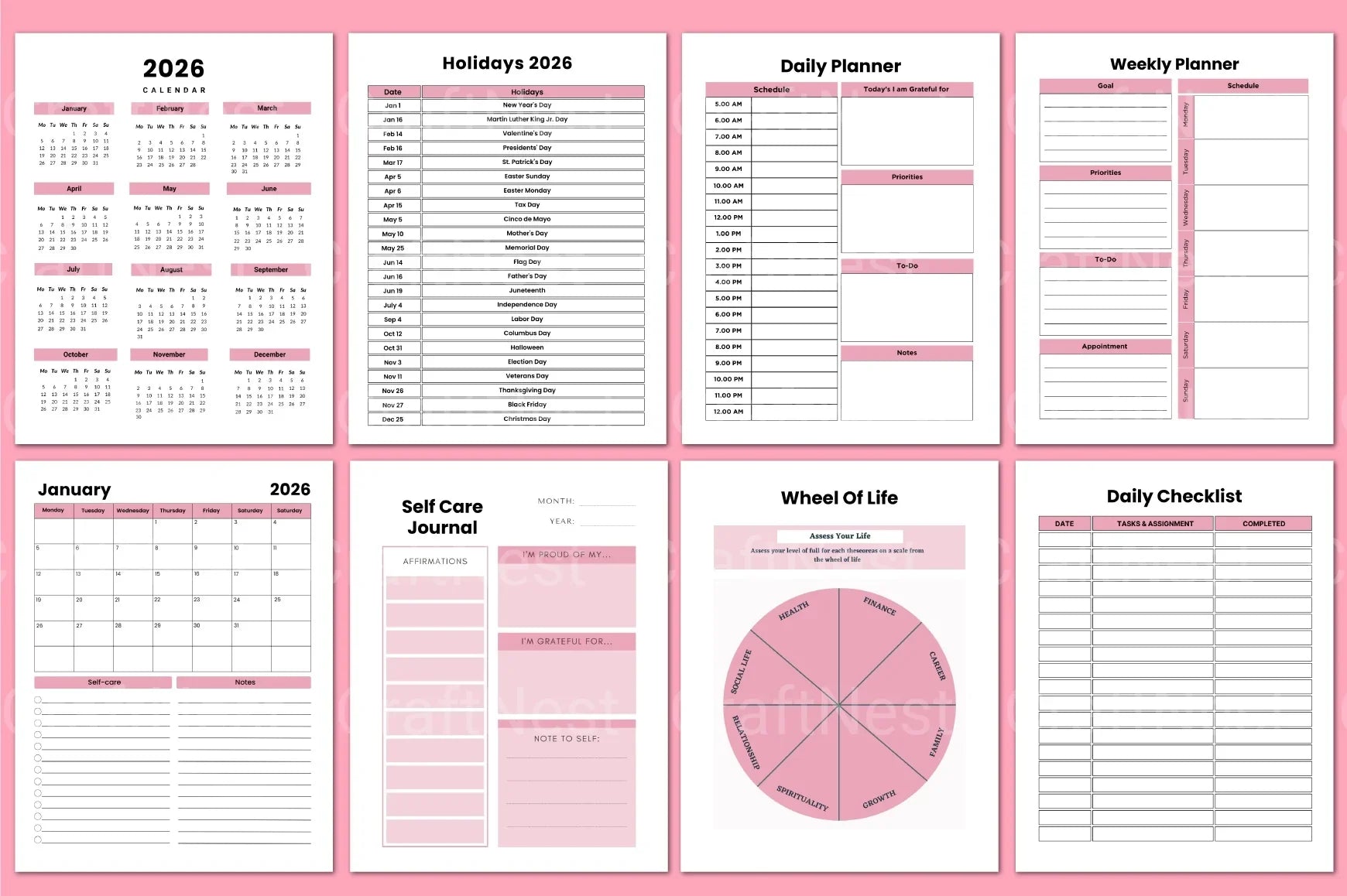 Growth Mindset Coaching Workbook - CraftNest - Digital Crafting and Art