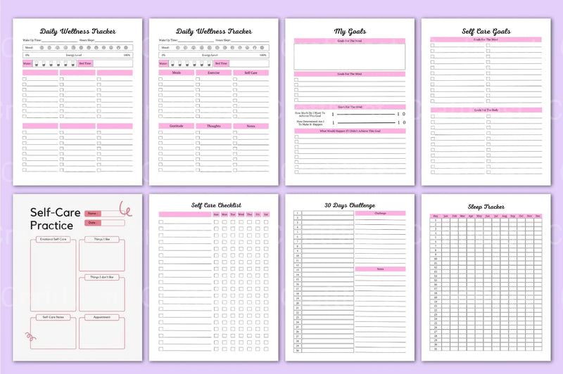 Self Growth Planner - CraftNest - Digital Crafting and Art