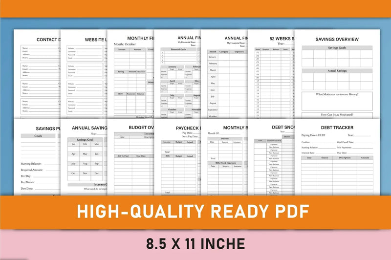 Finance Planner from 100 Planner - CraftNest - Digital Crafting and Art