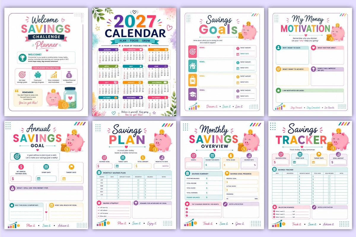 Savings Challenge Planner 2027