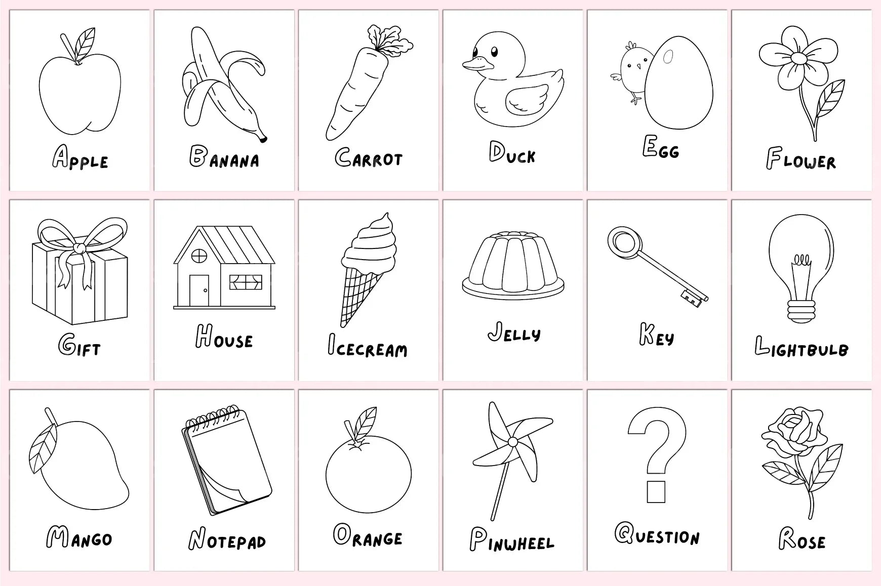 Alphabet Coloring Book for Kids - CraftNest - Digital Crafting and Art
