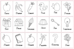 Alphabet Coloring Book for Kids - CraftNest - Digital Crafting and Art
