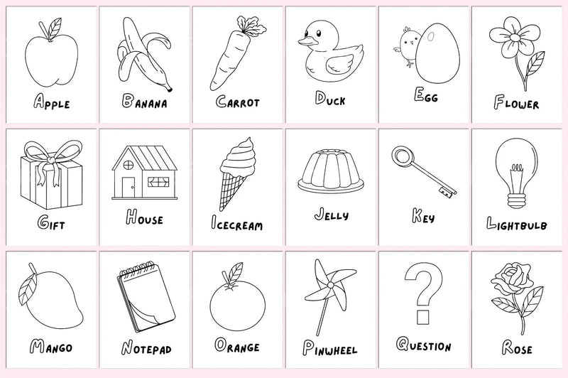 Alphabet Coloring Book for Kids - CraftNest - Digital Crafting and Art