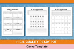 Customizable Fitness Planner Canva Template - CraftNest - Digital Crafting and Art