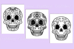 Sugar Skull Coloring Page - CraftNest - Digital Crafting and Art