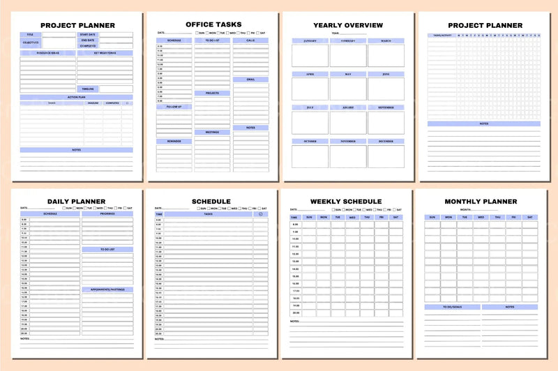 Office Tasks Planner - CraftNest - Digital Crafting and Art