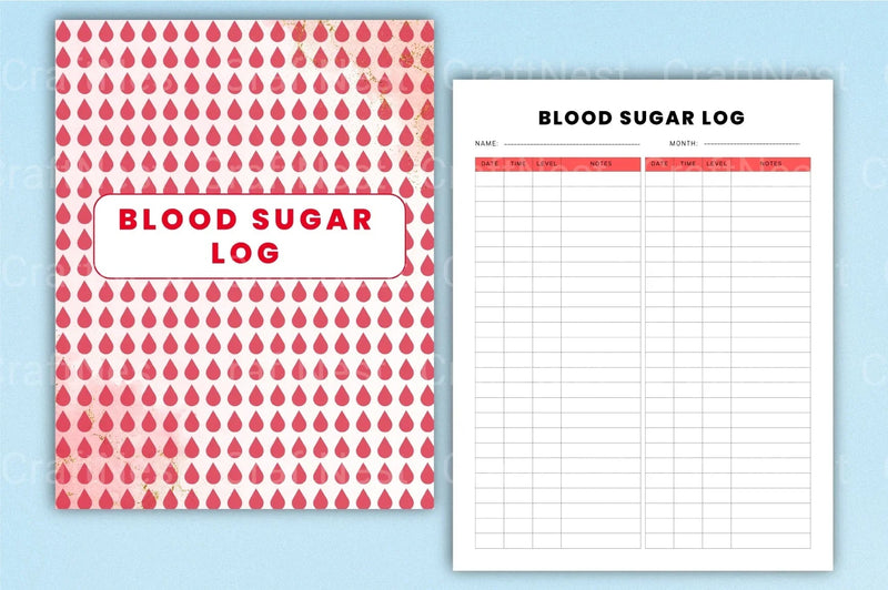 Blood Sugar Log Tracker - CraftNest - Digital Crafting and Art