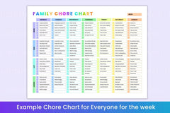Family Chore Chart Template - CraftNest - Digital Crafting and Art
