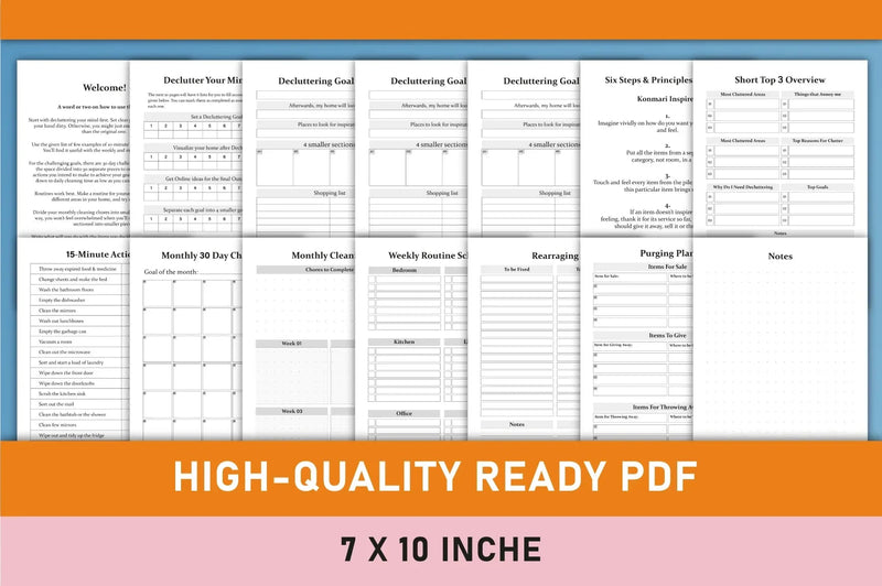 Decluttering Planner Organizer Bundle - CraftNest - Digital Crafting and Art