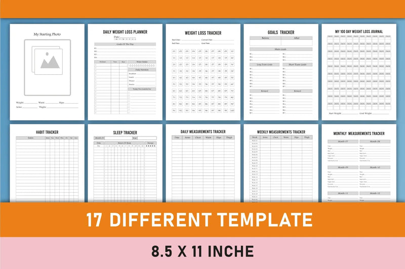 Weight Loss Planner - CraftNest - Digital Crafting and Art