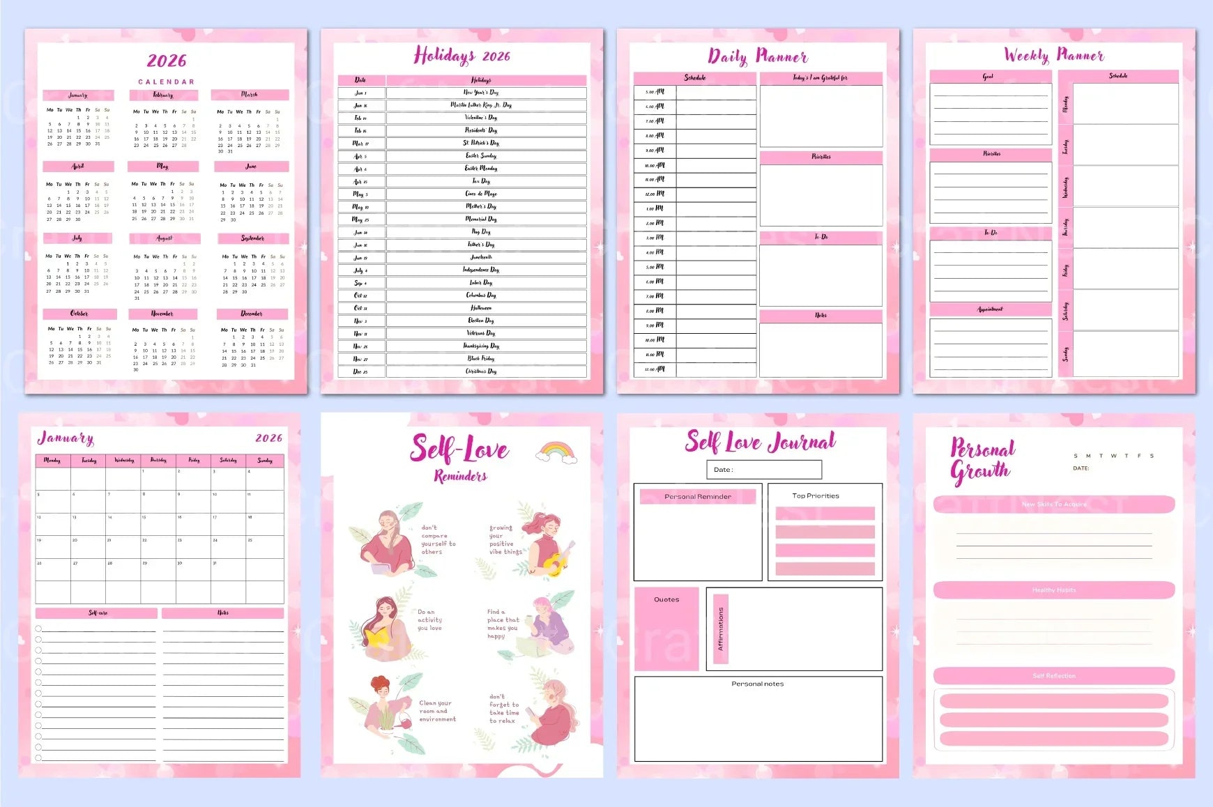 Mindful Self-Love Workbook - CraftNest - Digital Crafting and Art