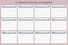 Landscape Monthly Calendar 2024 - CraftNest - Digital Crafting and Art