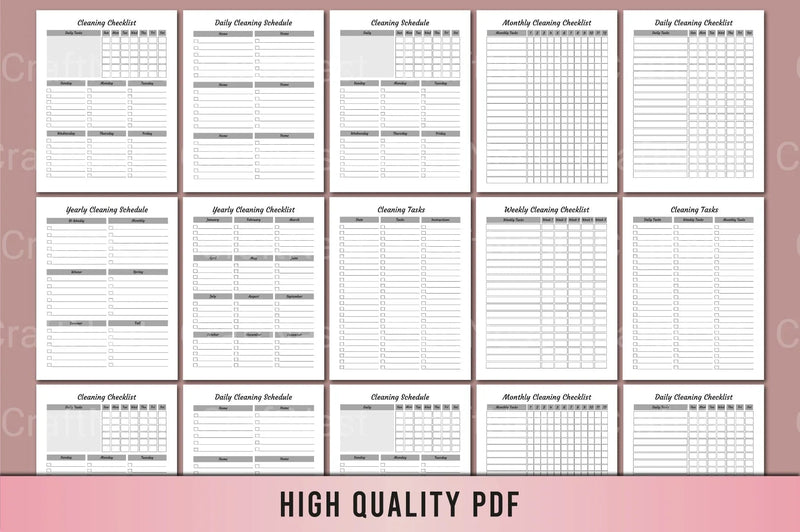 Ultimate Cleaning Planner for Organized Living - CraftNest - Digital Crafting and Art