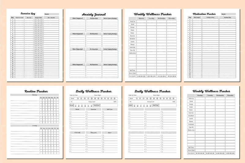 Health Self-Care Planner - CraftNest - Digital Crafting and Art