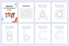 Alphabet Dot to Dot Worksheet for Kids - CraftNest - Digital Crafting and Art