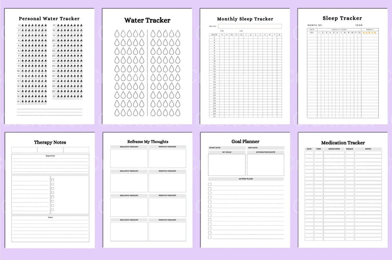 Mental Health Wellness Planner - CraftNest - Digital Crafting and Art