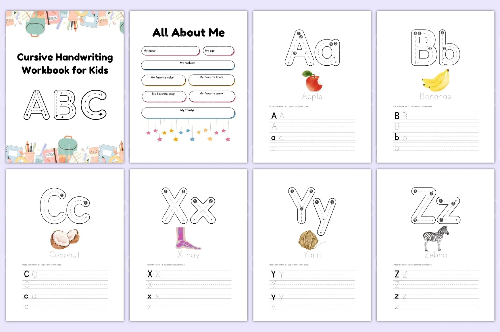 Cursive Handwriting Workbook for Kids - CraftNest - Digital Crafting and Art