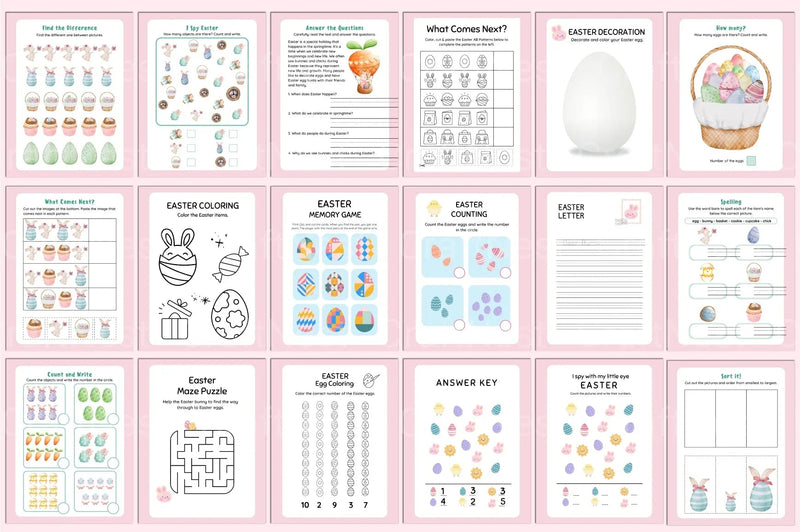 Easter Activity Coloring Book for Kids - CraftNest - Digital Crafting and Art