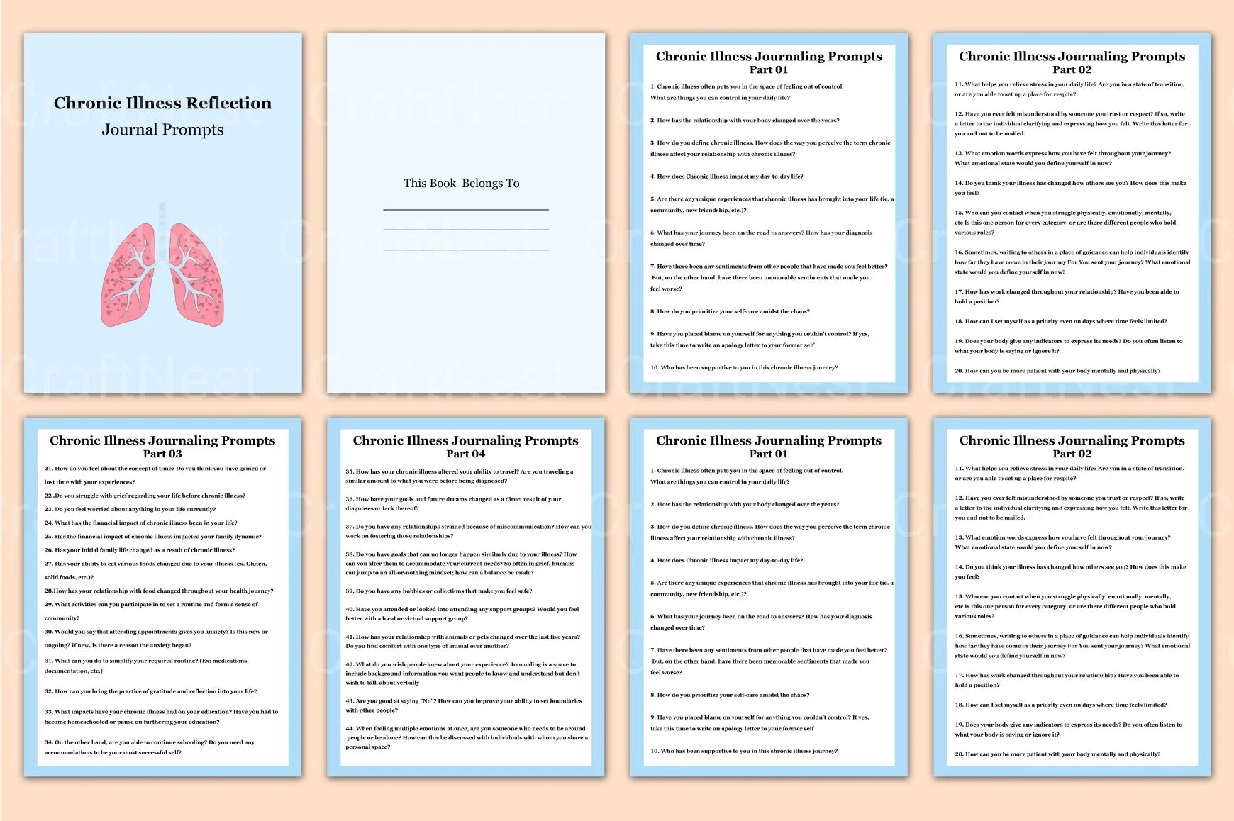 Chronic Illness Reflection Prompts for Personal Growth - CraftNest - Digital Crafting and Art