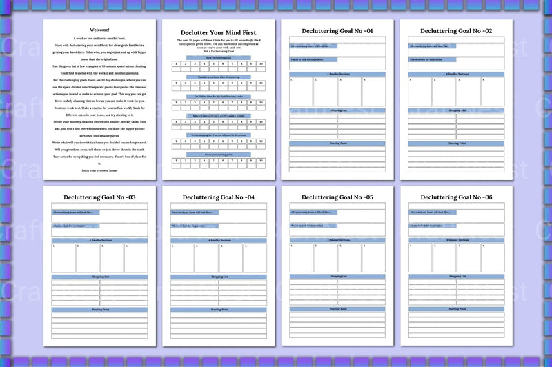 Decluttering Planner Organizer - CraftNest - Digital Crafting and Art