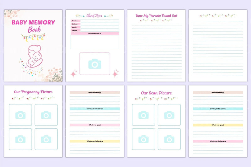Baby Memory Book: Capture Precious Moments - CraftNest - Digital Crafting and Art
