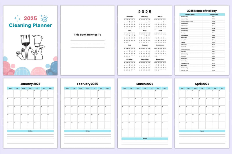 Cleaning Planner 2023 - CraftNest - Digital Crafting and Art