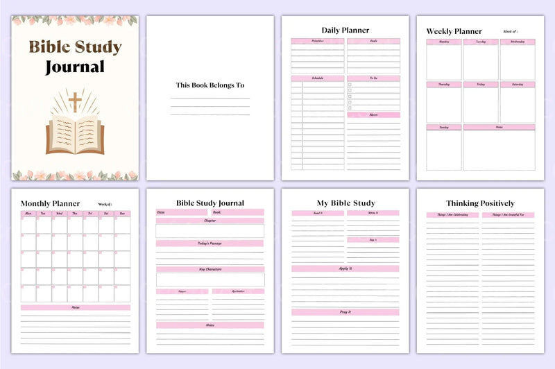 Bible Study Planner Template - CraftNest - Digital Crafting and Art