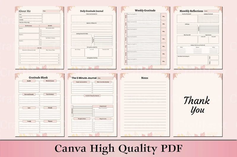 Gratitude Canva Design - CraftNest - Digital Crafting and Art