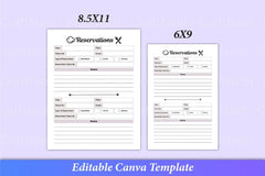 Restaurant Reservation Book Template - CraftNest - Digital Crafting and Art