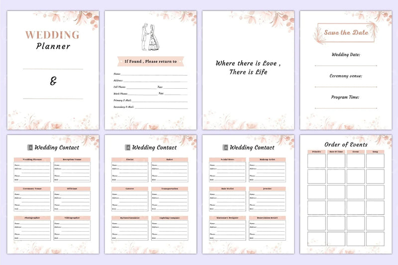 Ultimate Wedding Planner Canva Template - CraftNest - Digital Crafting and Art