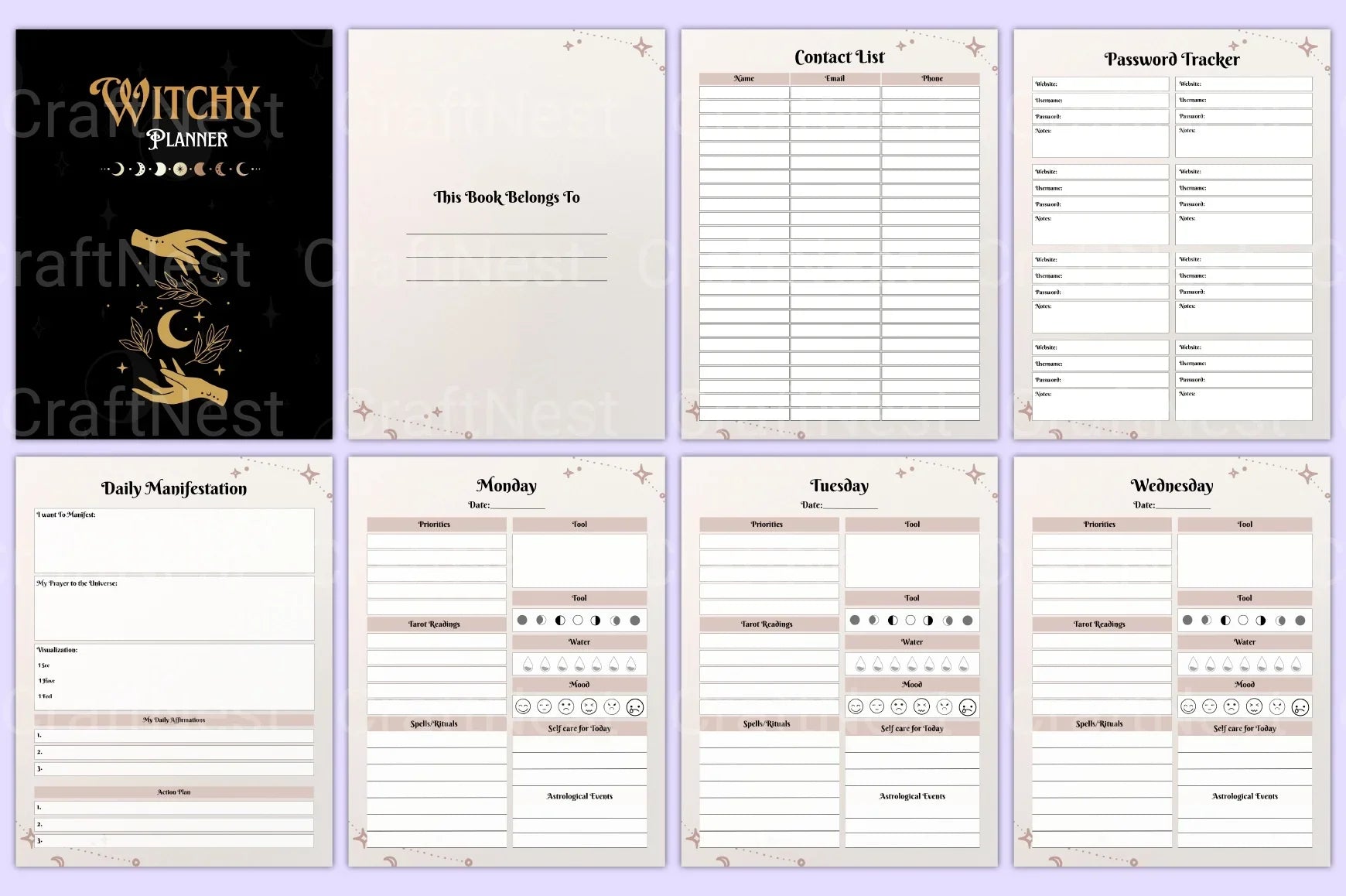 Witchy Planner: Mystical Organization for Your Magical Life - CraftNest - Digital Crafting and Art