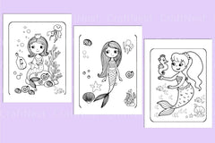 Cute Mermaid Coloring Page - CraftNest - Digital Crafting and Art