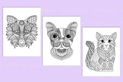 Animal Mandala Face Coloring Book - CraftNest - Digital Crafting and Art